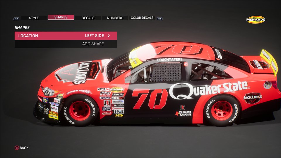 Patrick Couch #70 ARCA Menards car